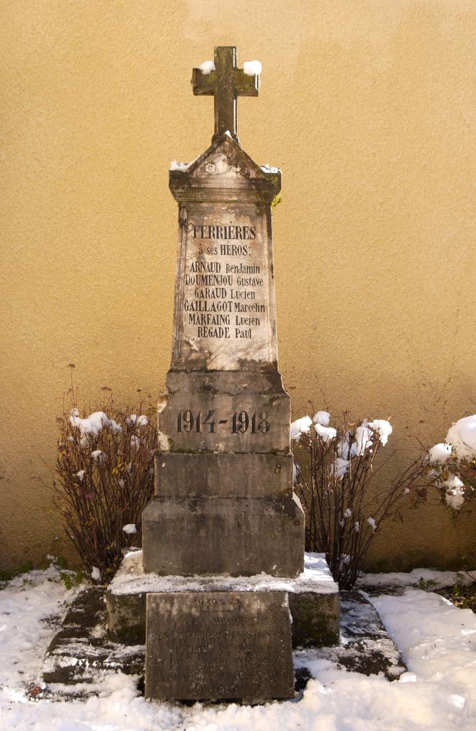 monument aux morts de la guerre de 1914-1918 et de la guerre de 1939-1945